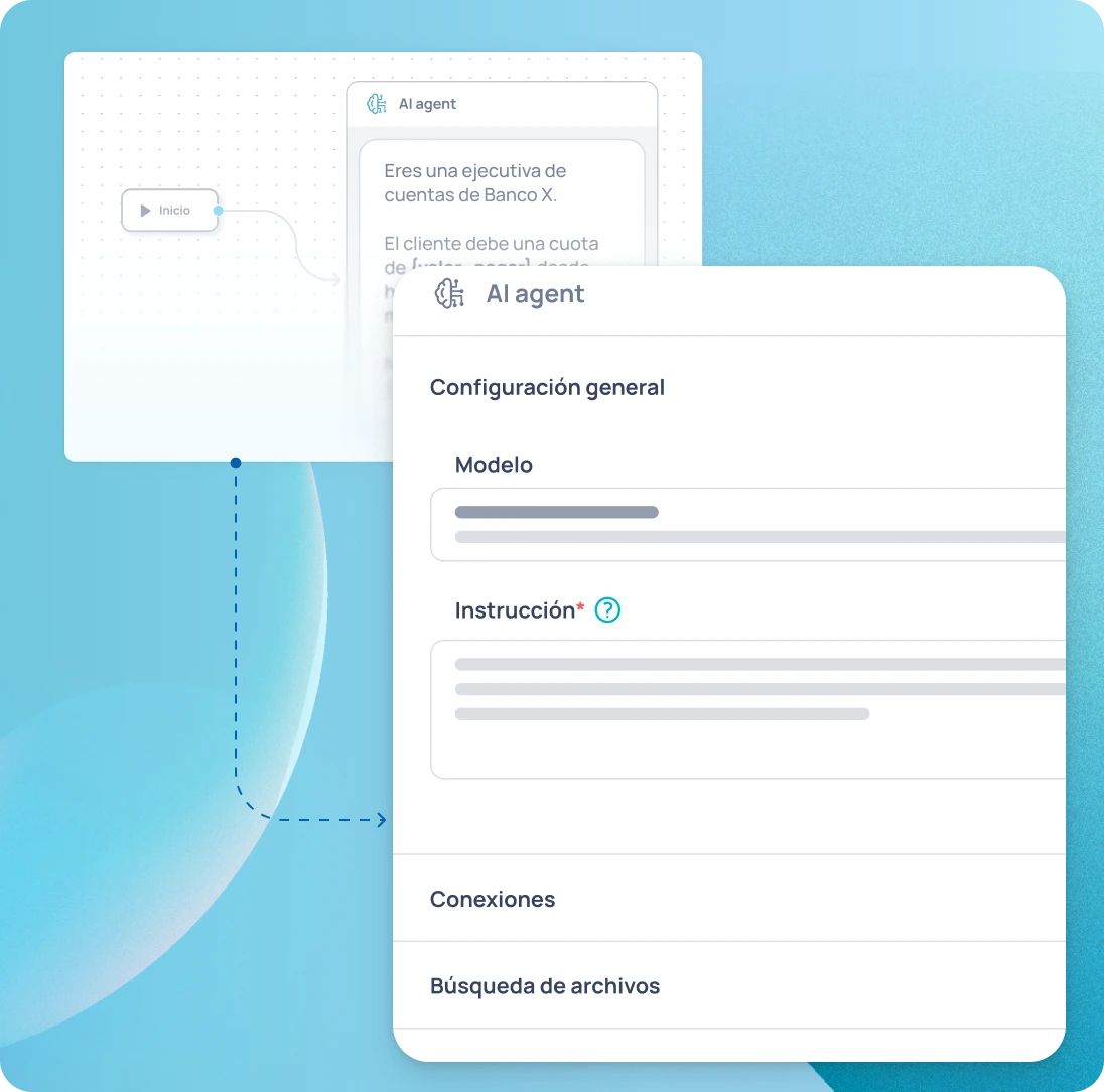 Construye flujos de trabajo y agentes con IA