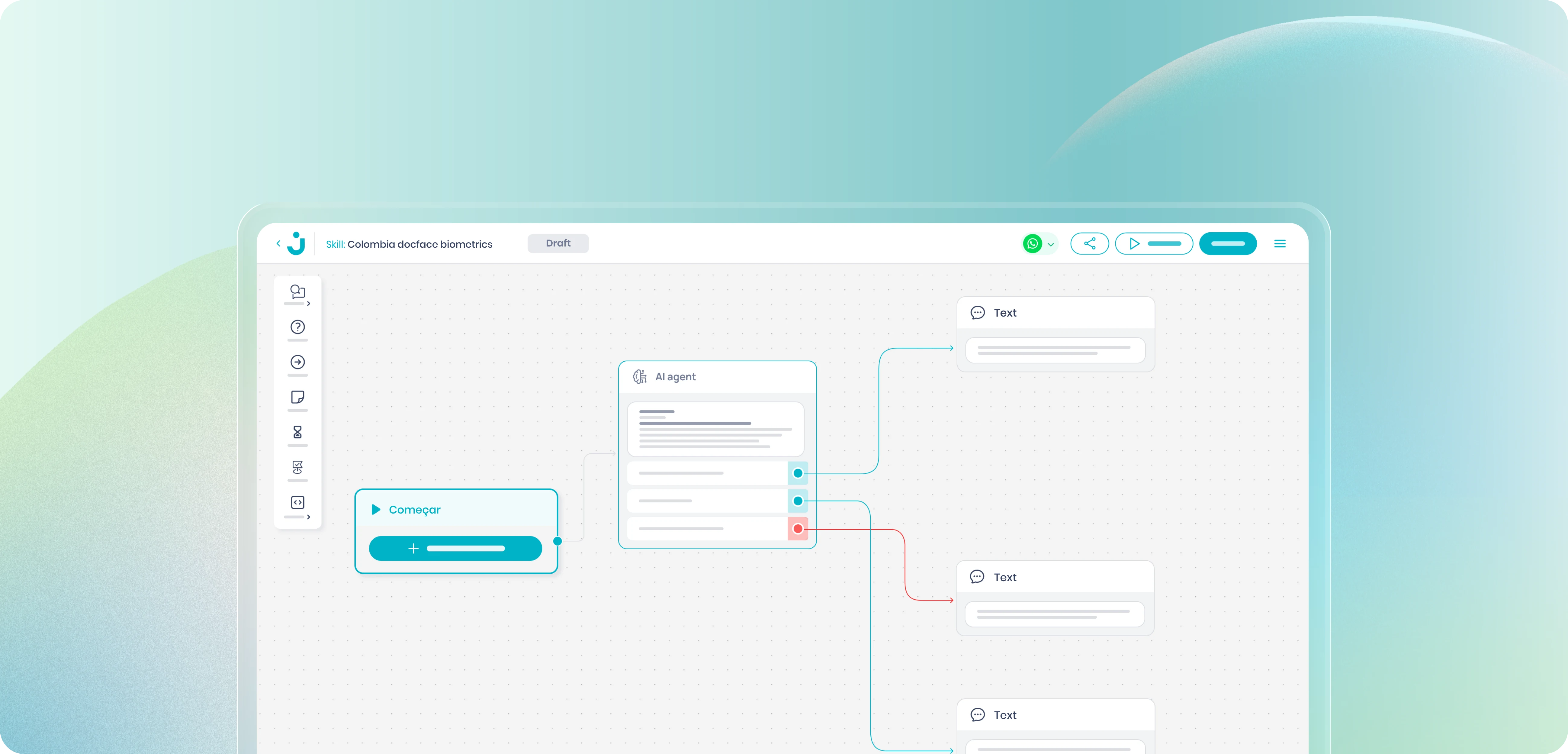 Ilustração de implementação de agentes de IA