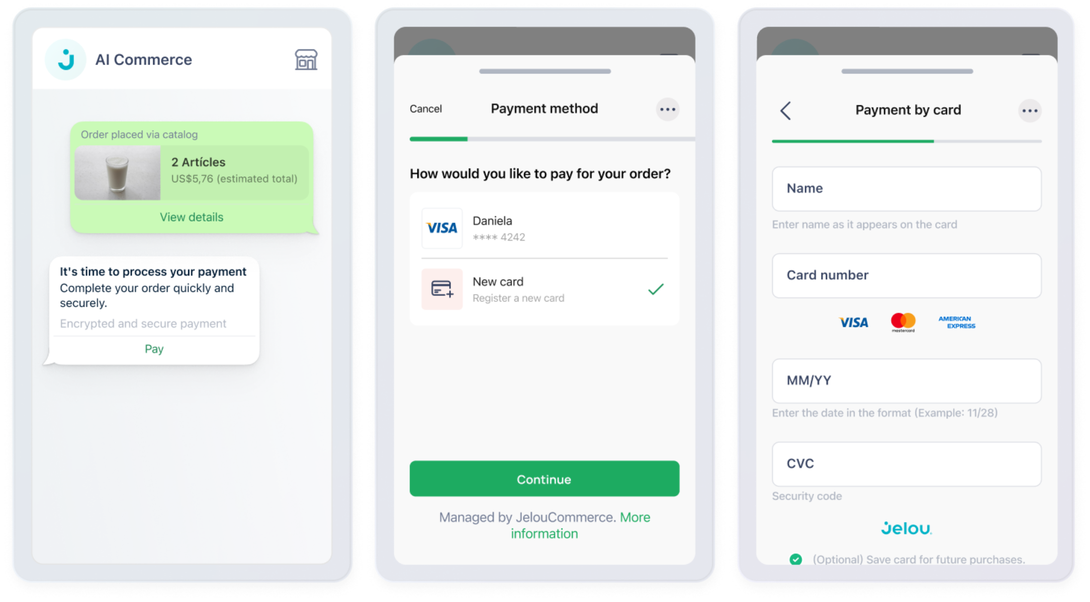 Direct payment flow within WhatsApp